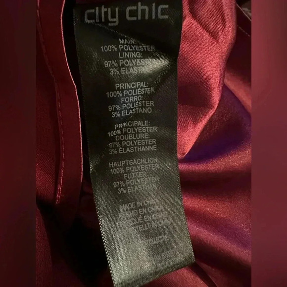 City Chic Rippled Love Magenta dress size XL/22 - Picture 11 of 11